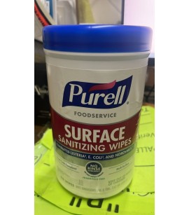 Purell 110 Count Foodservice Surface Sanitizing Wipes. 10080Canisters. EXW Los Angeles
